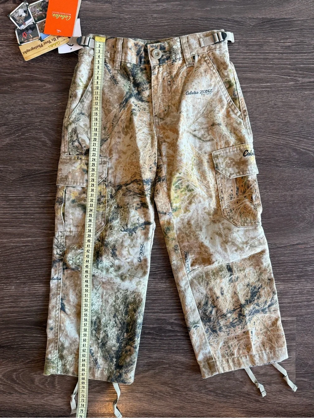 Cabela's Tan and Green Realtree-Style Cargo Pants